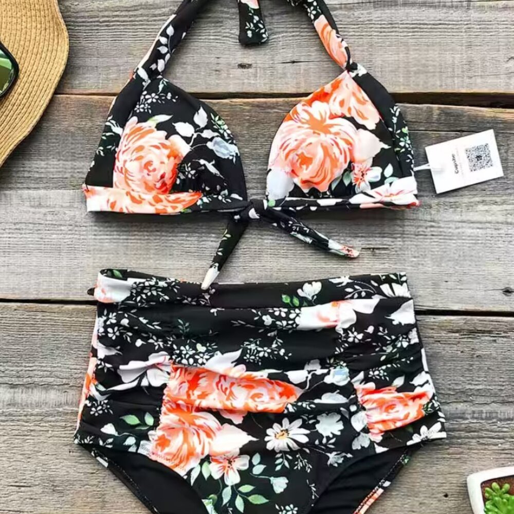 Cupshe Faint Fragrance Print Bikini Set